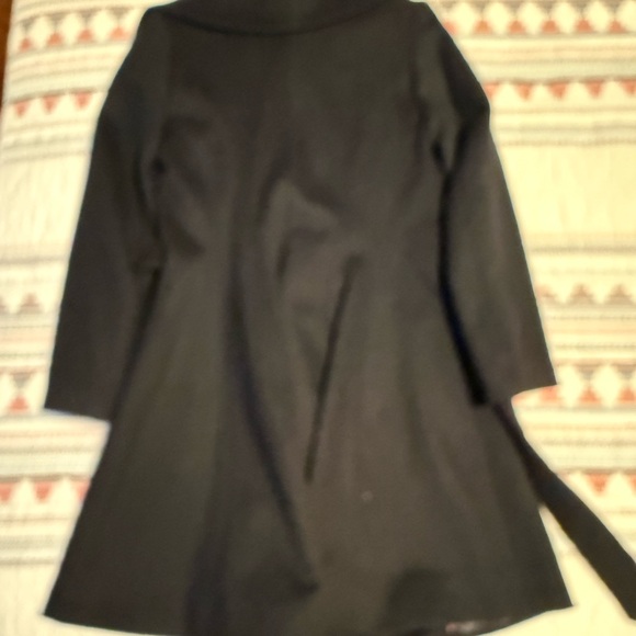 Trina Turk Classic Black Wool Coat - Picture 3 of 6